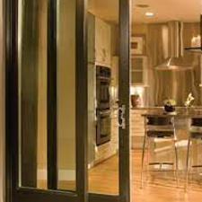 A Brown Fiberglass Patio Door